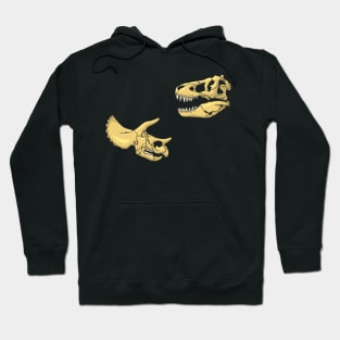 T-rex and Triceratops skulls Illustration Hoodie